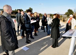 Training for two weeks at an international language school in Aix-en-Provence, twenty-four Swedish journalists were greeted at ITER by Véronique Marfaing of the Joint Visit Team. (Click to view larger version...)