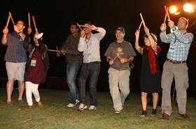 Folk dancing in Ahmedabad during the 6th ITER International School. (Click to view larger version...)