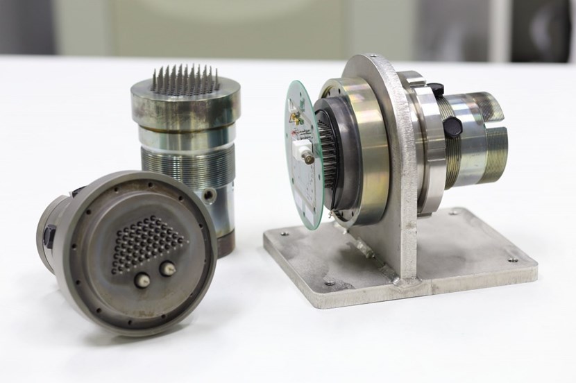 Some of the design variants for the diagnostic feedthroughs that will allow electrical signals and power to pass through the vacuum vessel wall without compromising the vacuum inside of the machine. IDOM (Spain) is the Fusion for Energy contractor that has developed the preliminary design of the components. (Click to view larger version...)