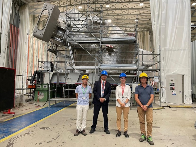 On the premises of European contractor Mangiarotti (Italy), where vacuum vessel sector #5 is being produced. Photo: F4E (Click to view larger version...)