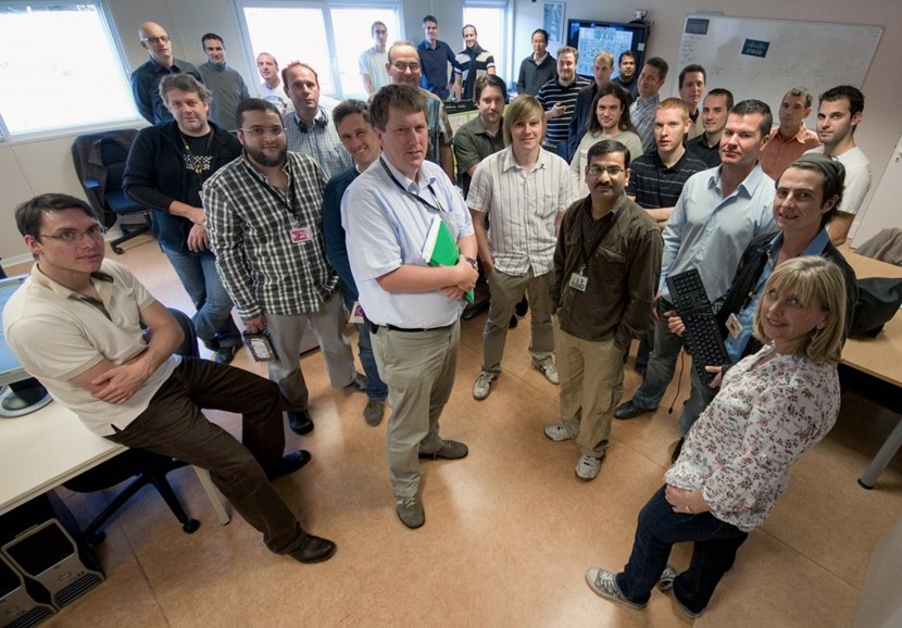 Hans-Werner Bartels (centre) and the ITER IT team in 2011. (Click to view larger version...)