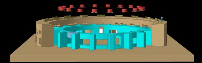 The new design of the cryostat support "could result in a more integral and compact solution, with many potential advantages from a mounting and constructability point of view, as well as from a global structural capacity perspective."